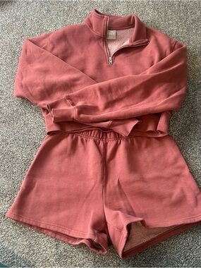 TNA Cozy Two-Piece Lounge Set - Rose Pink